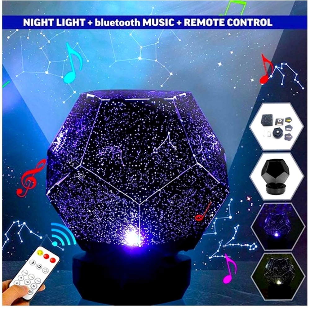 Sooncor Galaxy Star LED Night Light Projector. Bluetooth music & remote control.